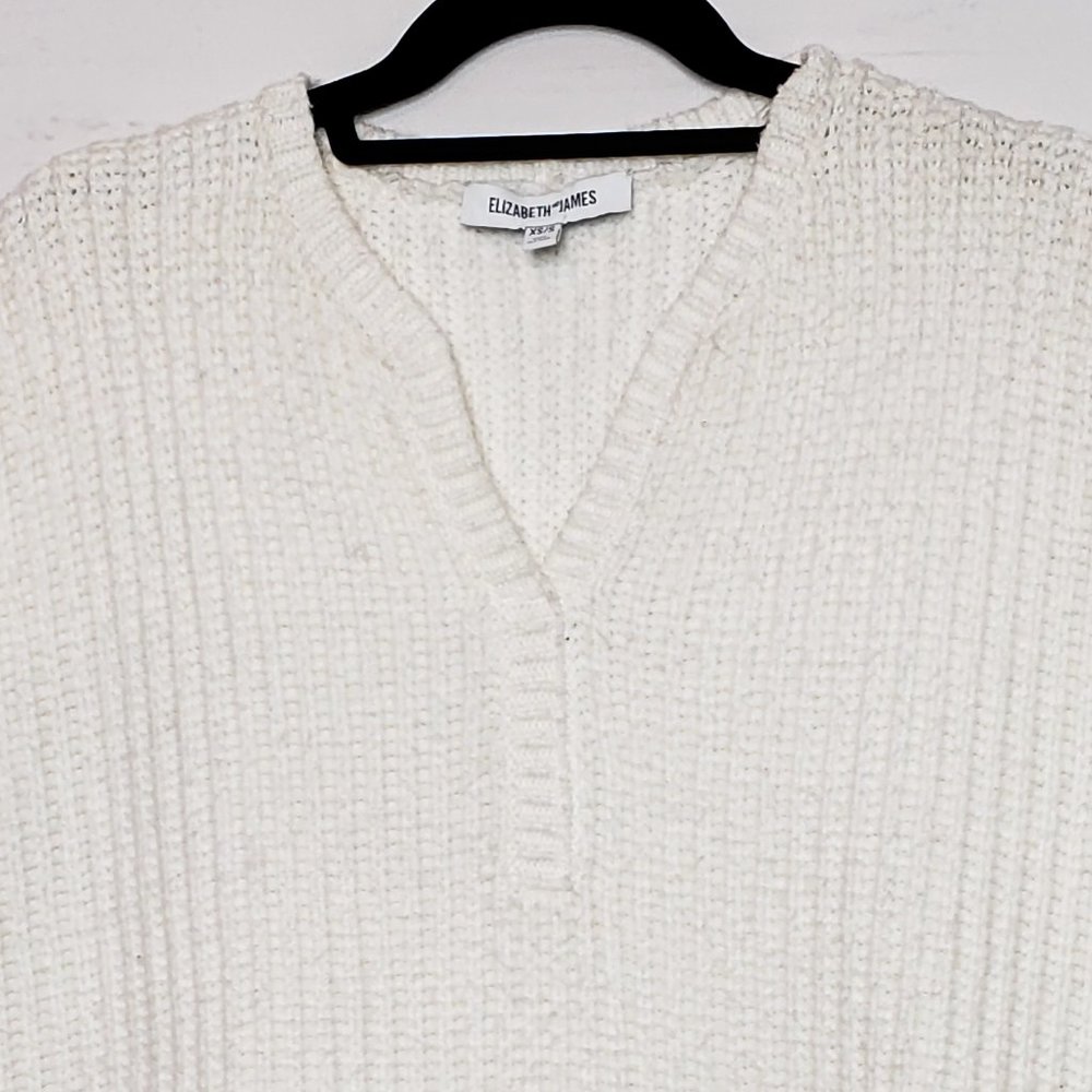 Elizabeth And James Color Block Fringe Sweater Po… - image 4